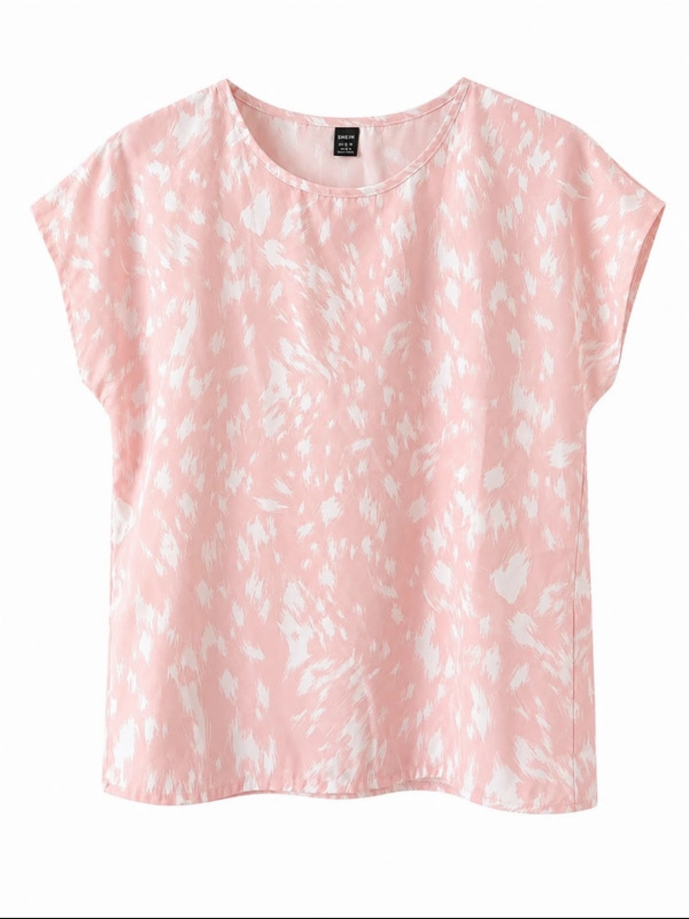 SHEIN Pink Abstract Print Blouse | Small | NWOT
